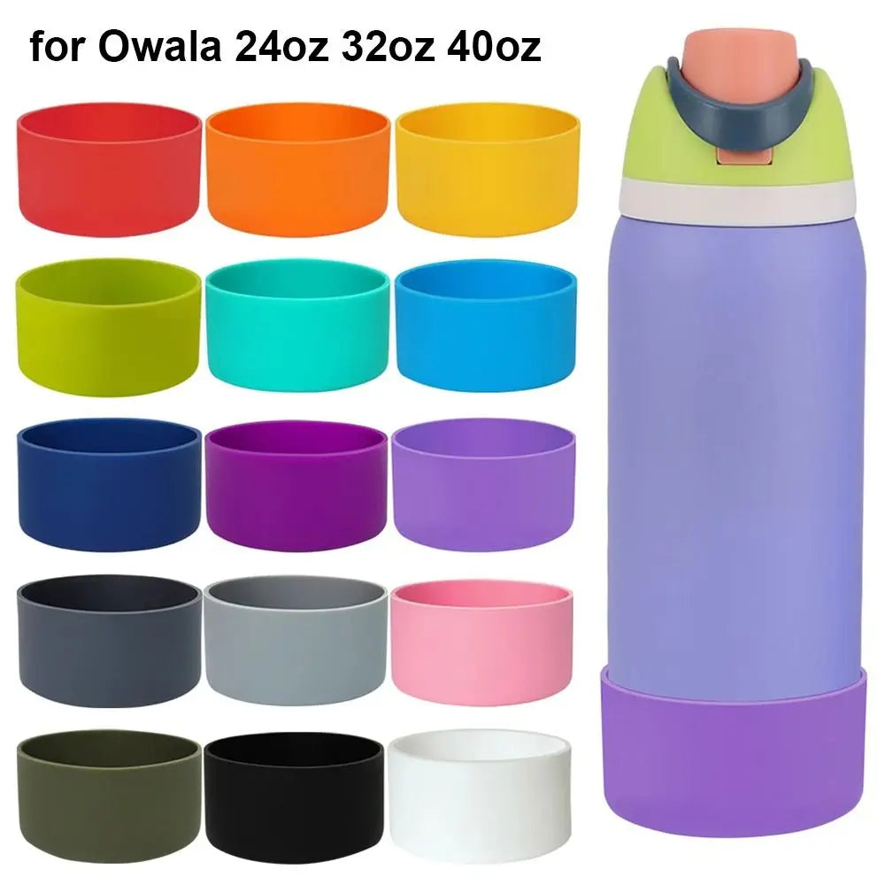 1Pcs New Anti-Slip Silicone Boot Protective Soft Bottle Bottom Base Colorful Cup Sleeve for Owala 24oz 32oz 40oz Oasis Select