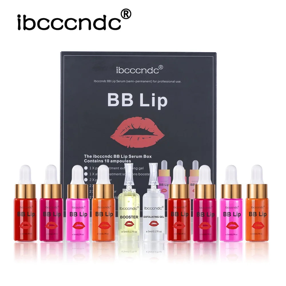 Semi-Permanent Lip Serum Kit Tinted Lip Gloss Long Lasting Moisturizing High Pigmented Lip Makeup Nourish Smooth Daily Lip Makeu Oasis Select SET