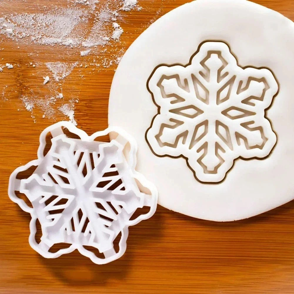 Christmas Gingerbread Cookie Cutters DIY Snowflake Santa Plastic Cookie Mold Biscuit Stamp Christmas Baking Supplies Oasis Select