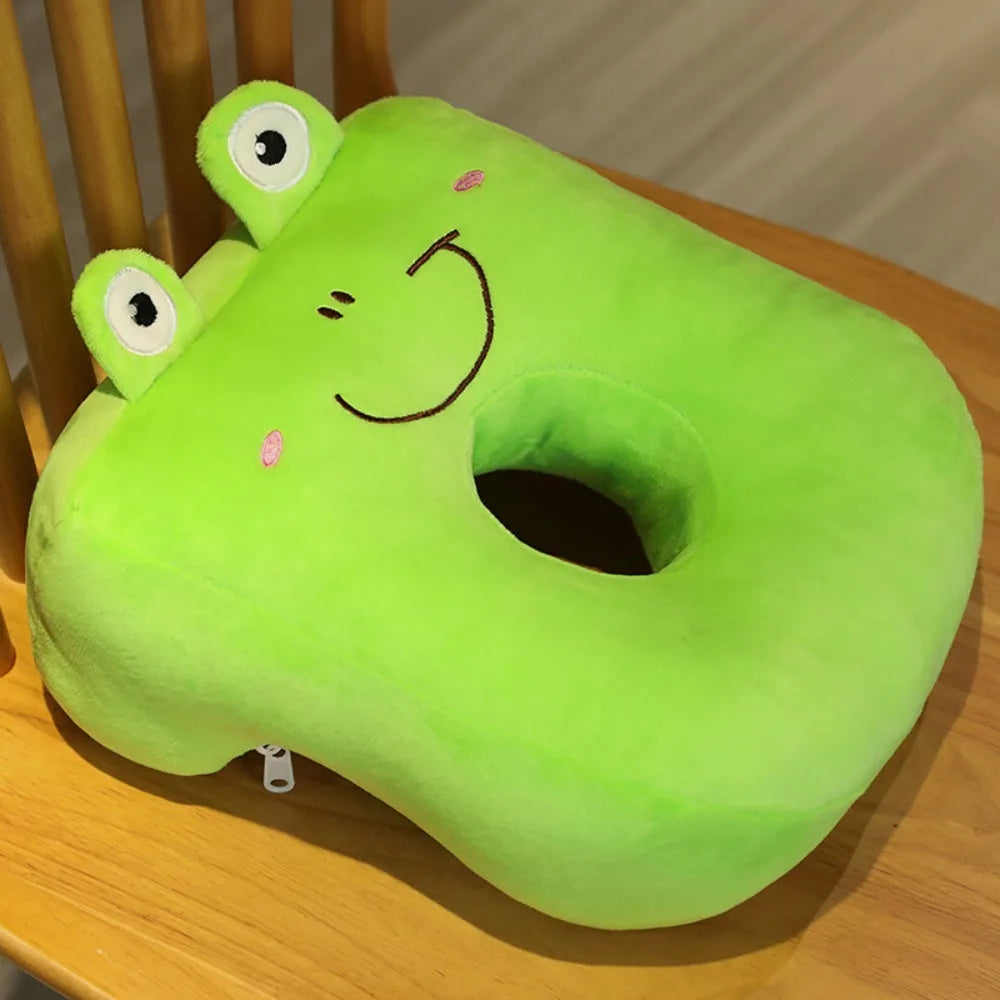 Cartoon Animal Nap Pillow – Soft Ring Desk & Travel Rest Pillow