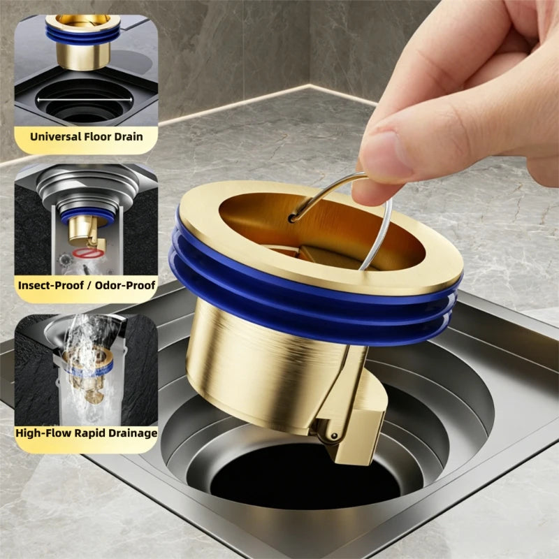 Toilet Shower Copper Floor Drain Core Anti Odor and Insect Repellent Device Springboard Self Sealing Core Bathroom Accessories Oasis Select