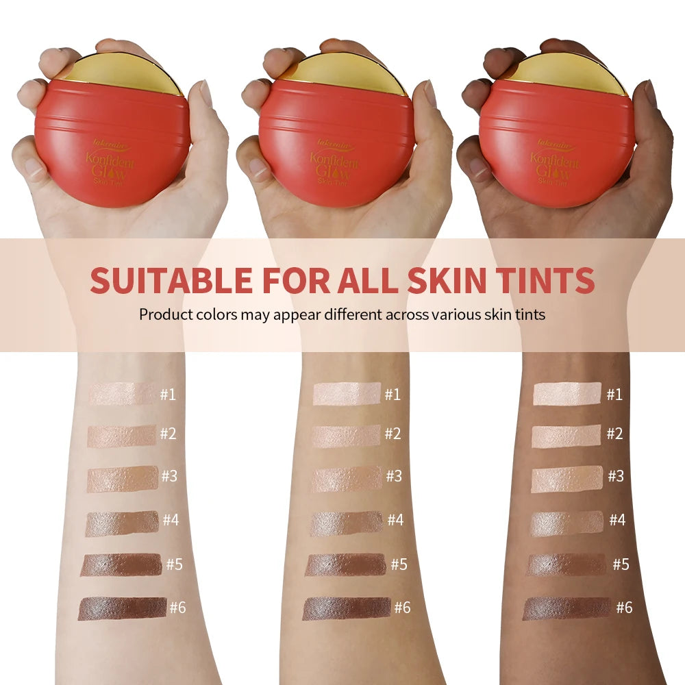 Konfident Glow Skin Tint Waterproof Hydrating Skin Foundation Coverage 30 ml Oil-Free Long - Lasting Glass-Skin Foundation Clean Oasis Select
