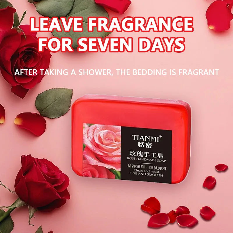 Rose essential oil soap deeply cleanses your face and body, leaving a long-lasting fragrance while moisturizing and hydrating Oasis Select Default Title