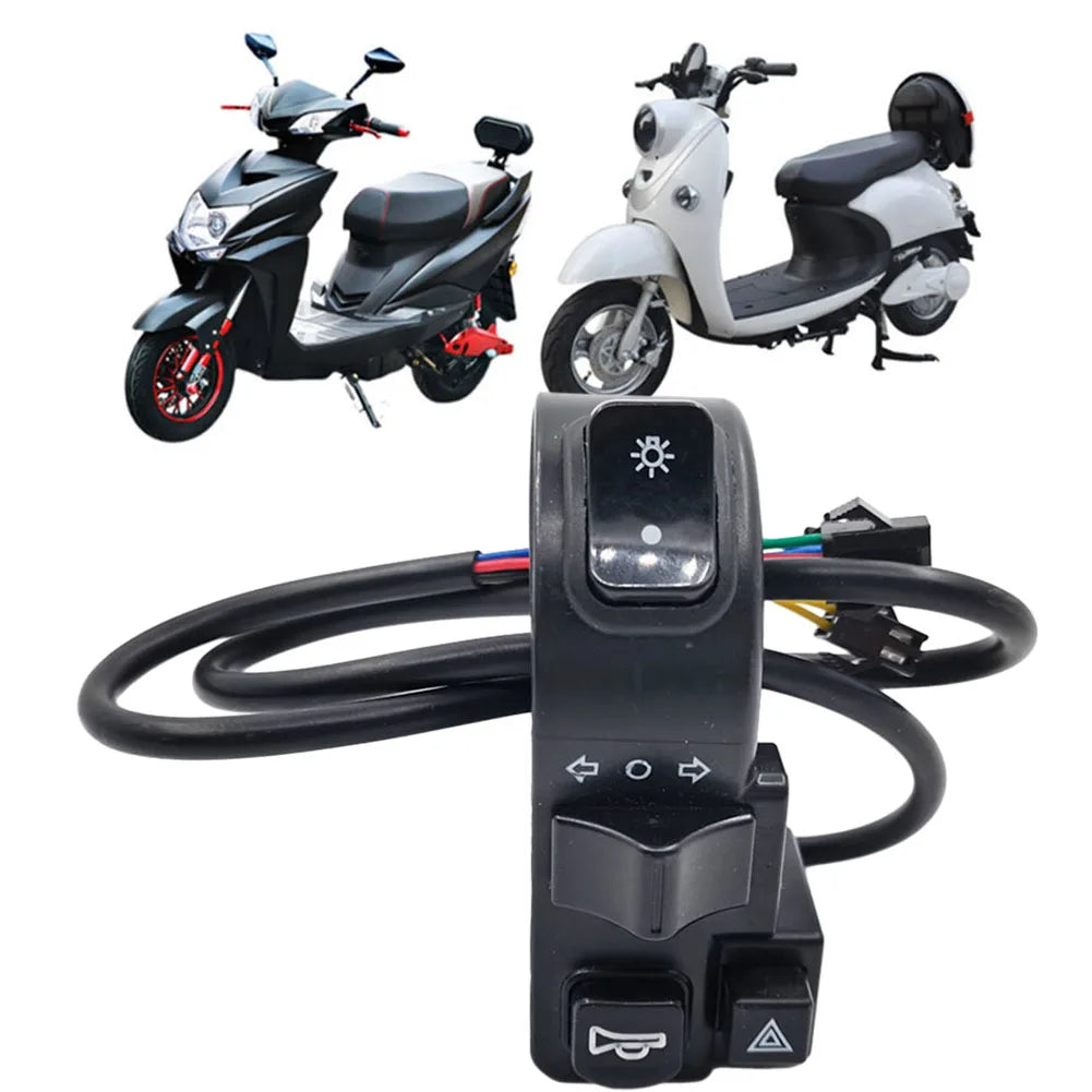 4-in-1 Road Conversion Switch Horn Headlight Steering Double Flash ABS Control Pin For Bike Bicyle Scooter Motorcycle Handlebar Oasis Select