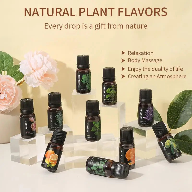 10ML Lavender Rose Lemon Olive Eucalyptus Orange Rosemaxy Wormwood Ginger Green tea Oil Oasis Select