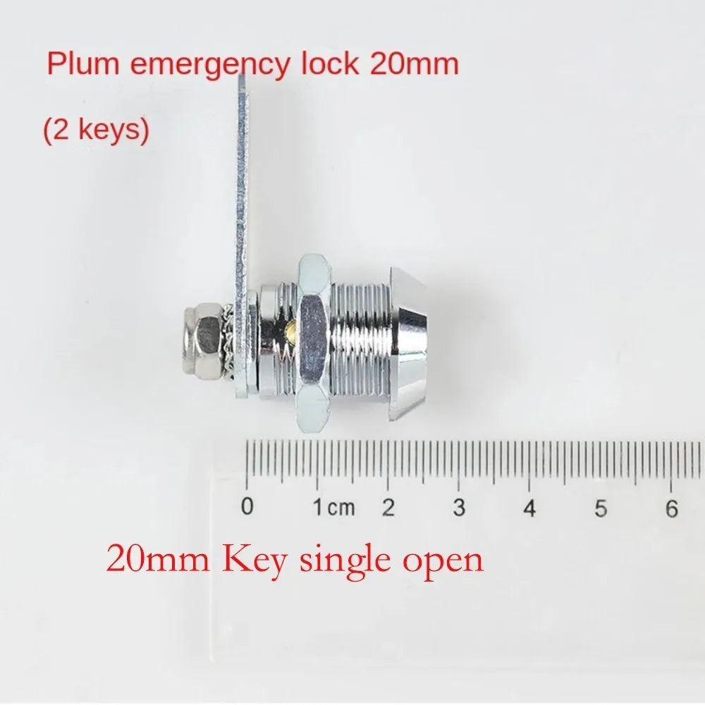 Safe Deposit Box Locks with 2 Keys Power Distribution Box File Metal Cabinet Mechanical Tongue Lock Mailbox Plum Blossom Key Oasis Select 20mm Key single open