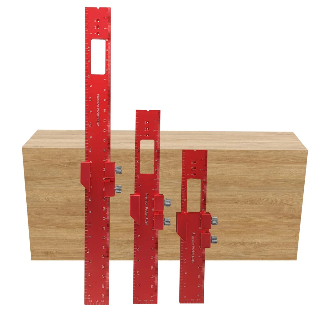 Woodworking ToolsRuler Precision Pocket Ruler Slide Ruler Inch/Metric T-Track Metal Slide Stops Aluminum Precision Rulerler Oasis Select