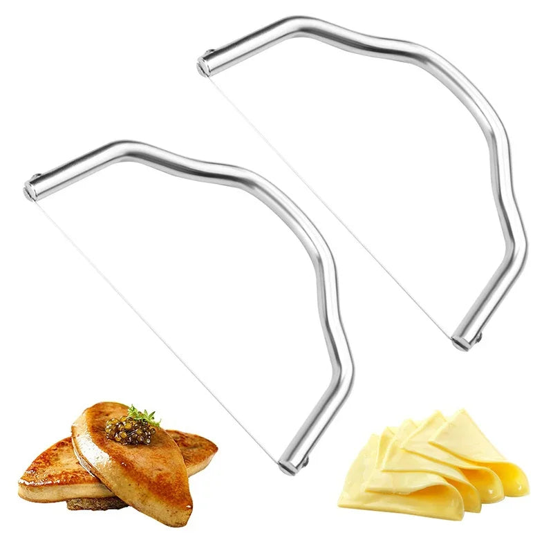 Stainless Steel Cheese Cutter Home Foie Gras Slicer Baking Tool Butter Knife Cheese Splitter - Kitchen Gadget Oasis Select