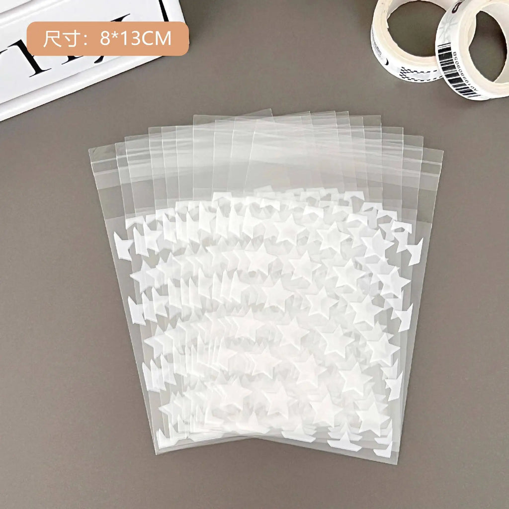 Clear Opp Gift Packaging Bag With Star & Circle Print - A Convenient Way to Store and Display Your Accessories Oasis Select B 50pcs