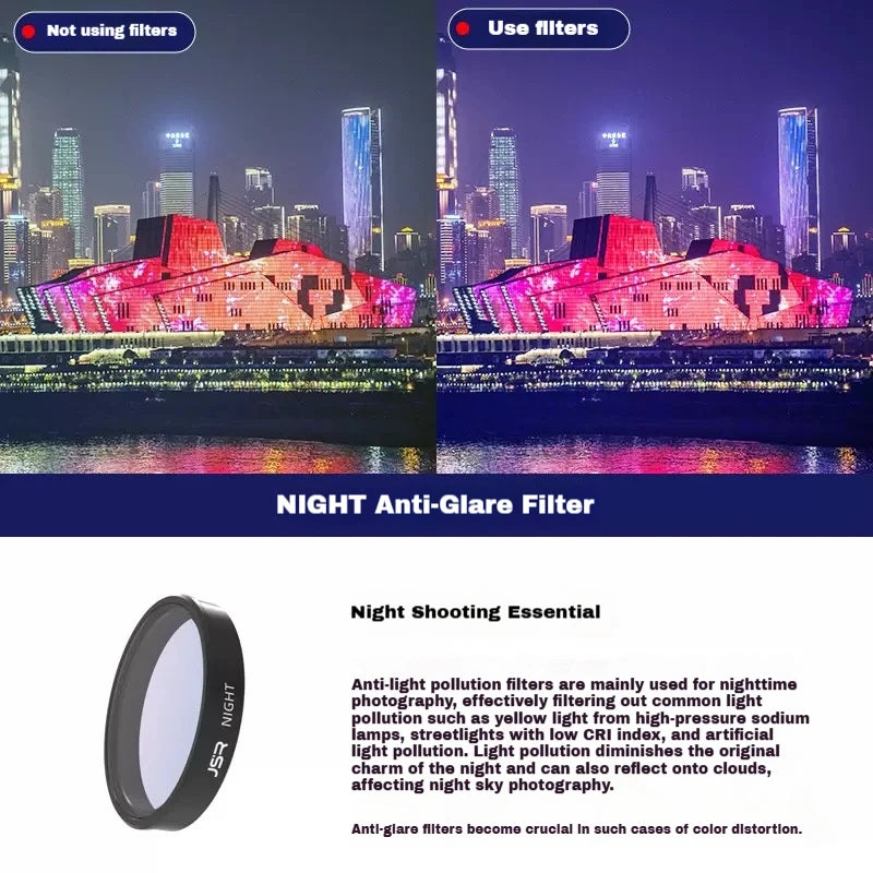 JSR Lens Filters for DJI Osmo Action 5 Pro/4/3 – UV CPL ND Set