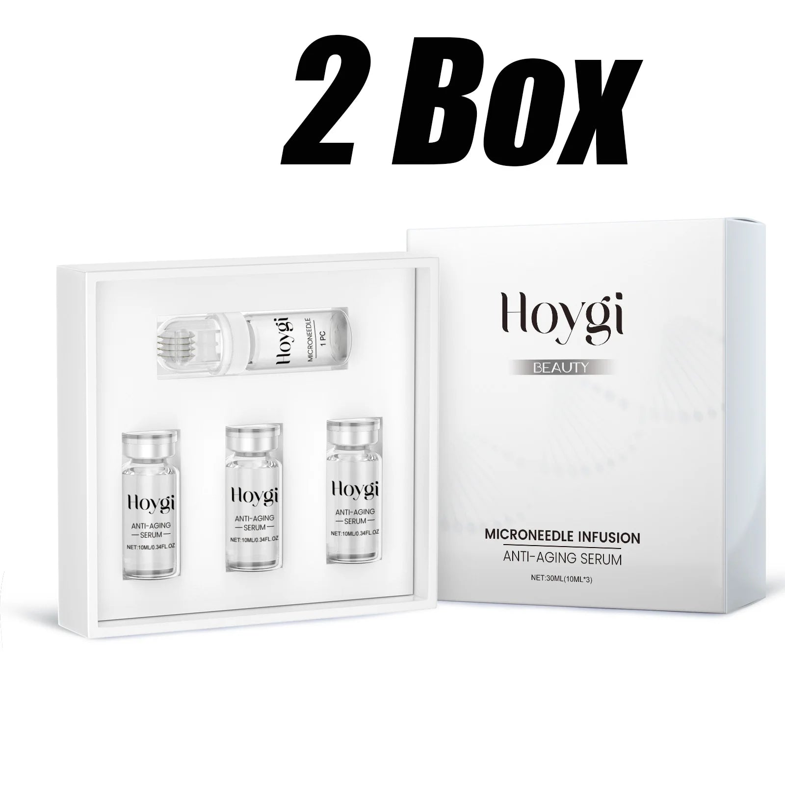 Hyaluronic Acid Essence Skin Care Roller Set Tightening Massage Facial Skin Smoothing Nourishing Improve Rough & Matte Skin Oasis Select 2 Boxed
