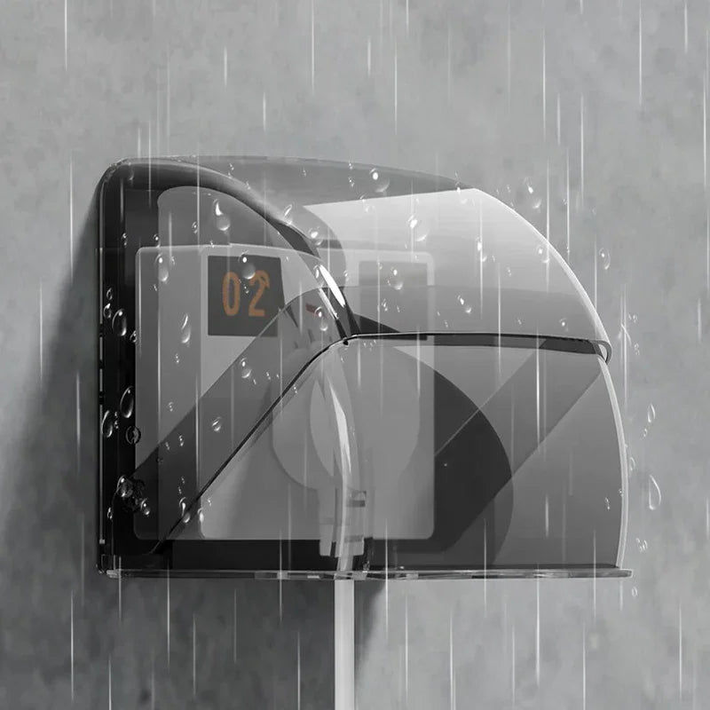 86 Type Outdoor Socket Protective Cover Bathroom Electric Plug Waterproof Cover Power Outlet Rainproof Box Electrical Supplies Oasis Select