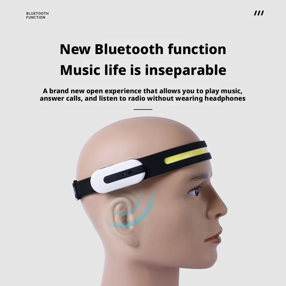 SHINEKNOT COB LED Headlamp – Wave Sensing & Bluetooth