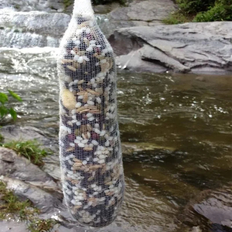 High-Quality 5M Mesh Water-soluble Fishing Nest 18/25/37/44MM Environmental Carp Fishing Feeder European Fishing Accessories Oasis Select