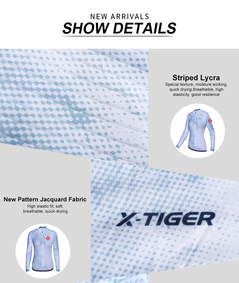 X-Tiger Woman's Cycling Jerseys Spring Long Sleeve Breathable Bike Clothes Maillot Ropa Ciclismo Hombre Bicycle Cycling Clothing Oasis Select