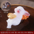 Color-changing Jade Rabbit Tea Pet Lucky Mini Gift Accessory Daily Tea play Compact Living Room Ornament Oasis Select Rest Assured