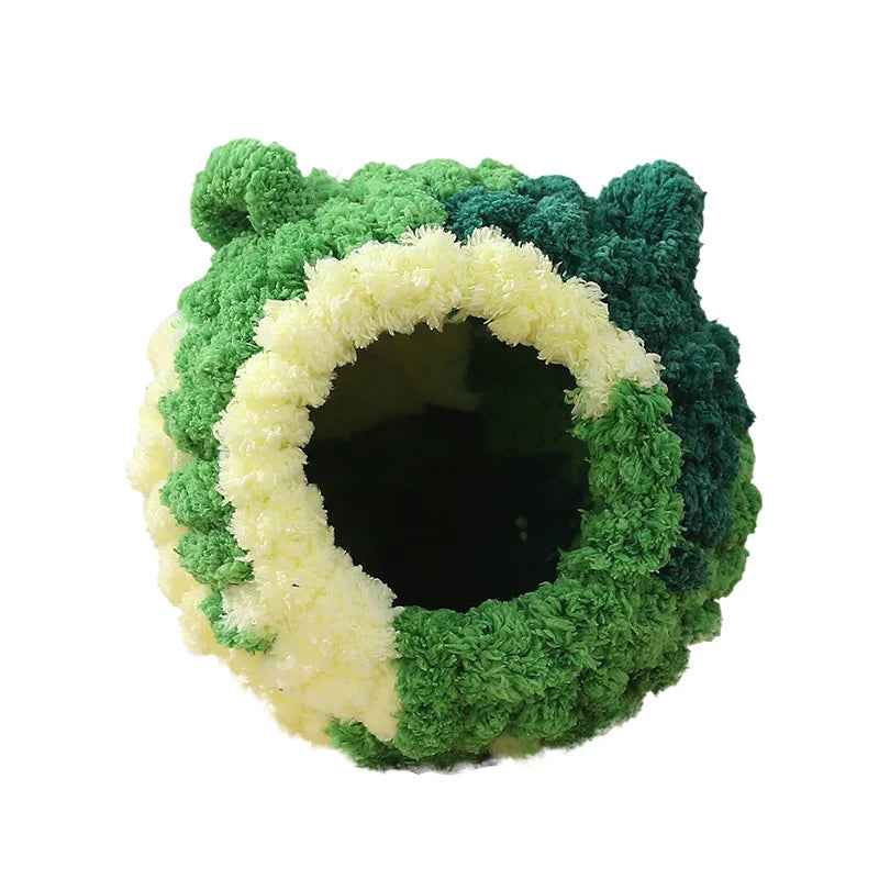 Parrot Round Thickened Cotton Bird Nest - Tiger Skin Peony Print, Winter Warmth for Small Pets, Cozy Hibernation Nest Oasis Select