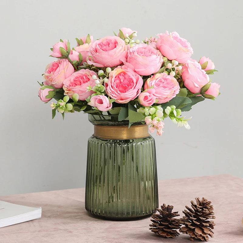 Simulated Flower Bouquet Small Handle Bouquet Wedding Scene Arrangement Simulated Flowers High-end Simulation Oasis Select