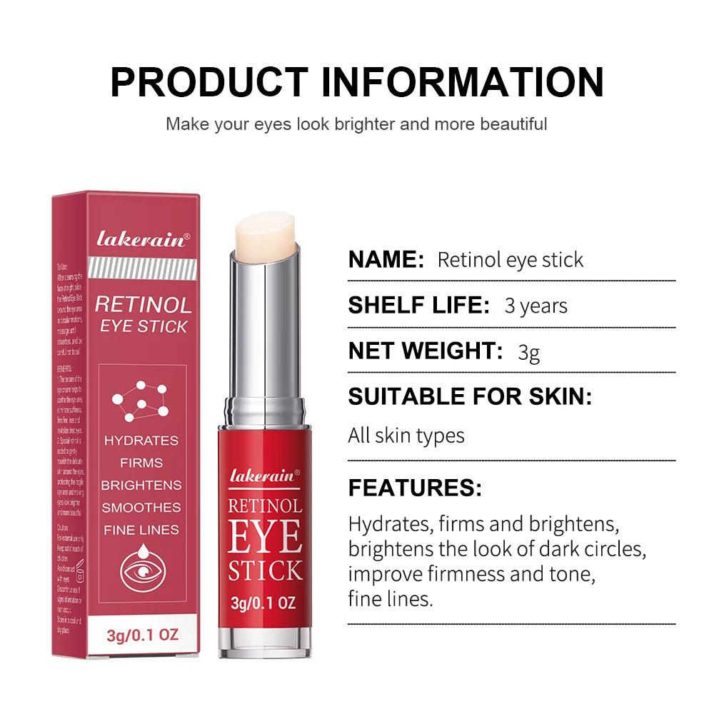 Retinol Eye Cream Lightening Dark Circles Firming Skin Instant Eye Repair Serum Stick for women Women Eyes Care Oasis Select