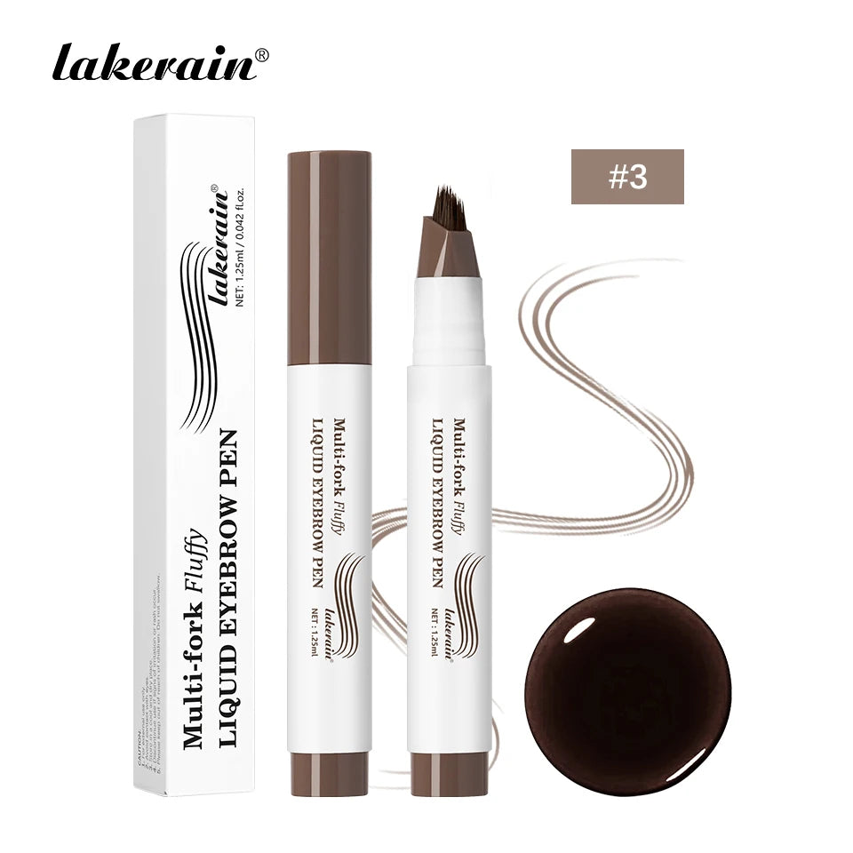 Waterproof Eyebrow Pencil Multi Forks Liquid Tattoo Pen Long Lasting Anti-smudged Natural Look Eyebrow Precise Makeup Oasis Select 2pcs Brown