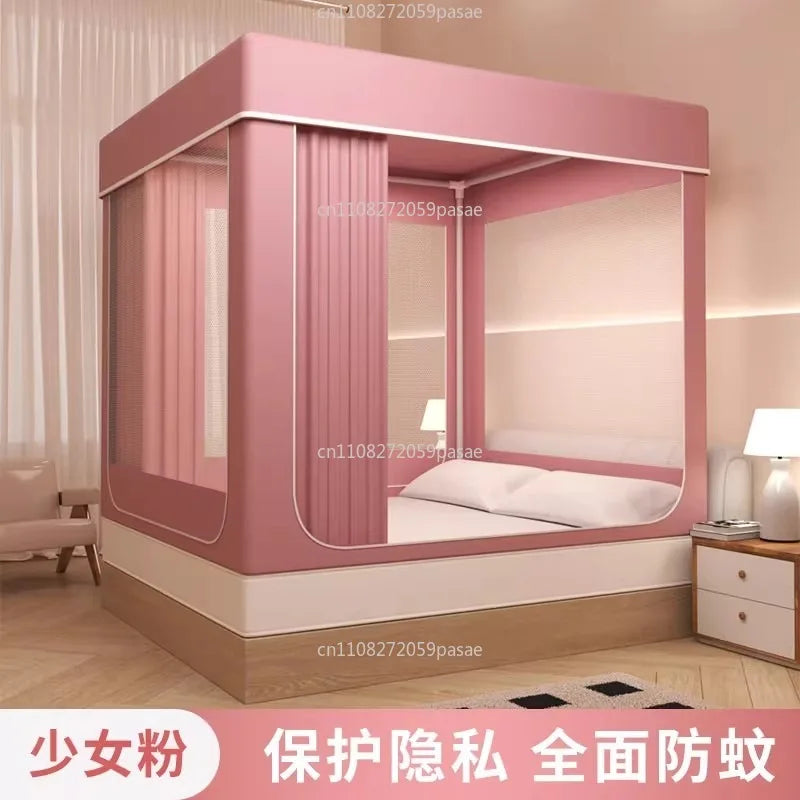 Pop-Up Canopy Bed Tent with Mosquito Net & Curtains for Crib
