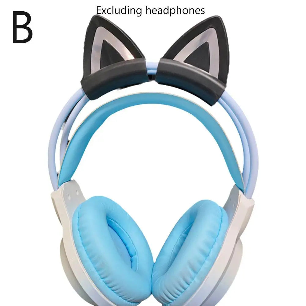 Silicone Cat Ear Headphone Decorations – 2Pcs DIY Mod Set