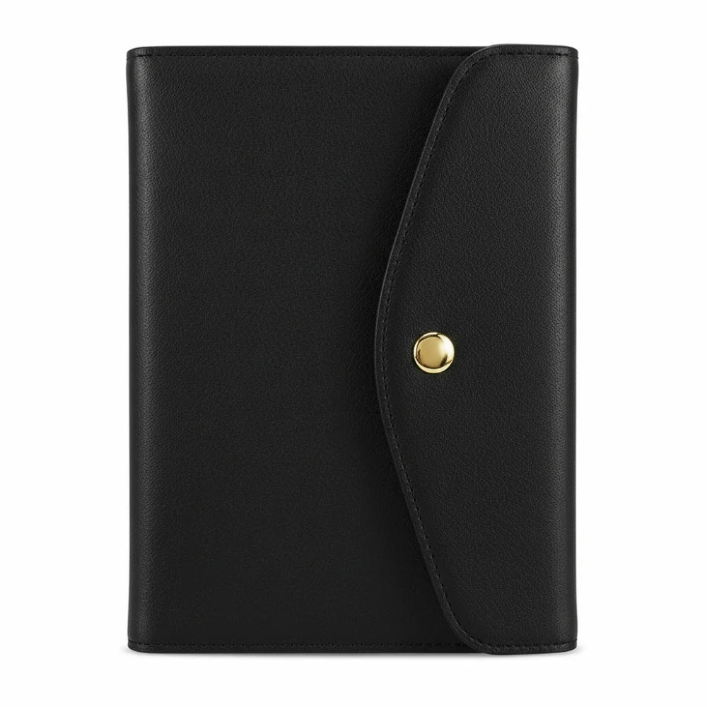 Taking Notes A5 Notebook Thickening PU Leather Business Notepad Loose-leaf Durable Diary Notebook School Office Supplies Oasis Select Black