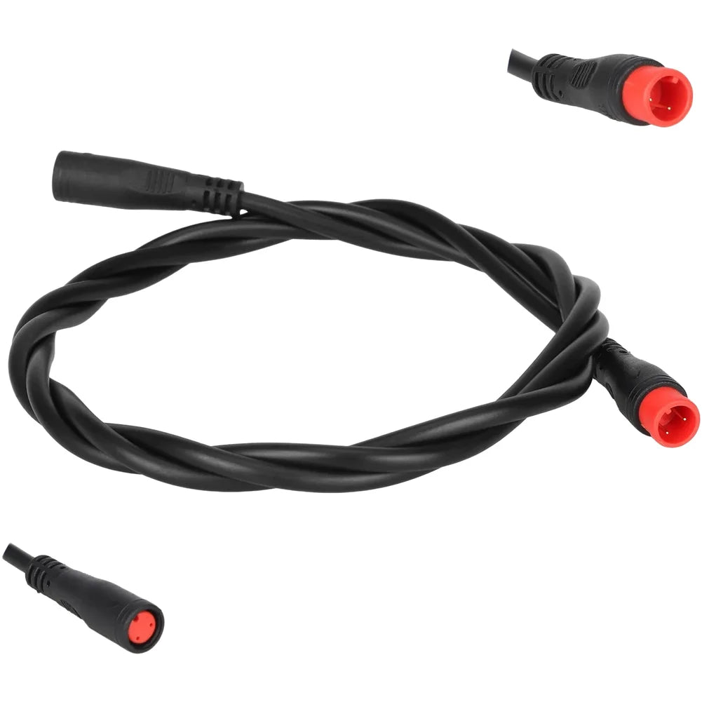 M8 Waterproof 2 Pin Red Head Cable For Electric Scooter E-bike Male To Female Connector Wire 60cm 100cm Outdoor Parts Oasis Select A