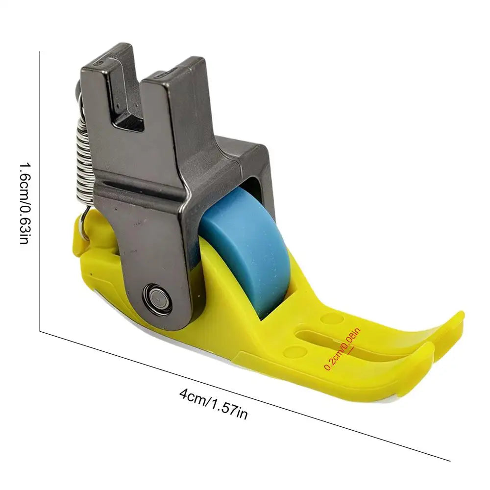 Multifunctional Sewing Machine Accessories Roller Sewing Foot Single Needle Walking Foot Wheel Presser Feet for Denim & Leather Oasis Select Yellow