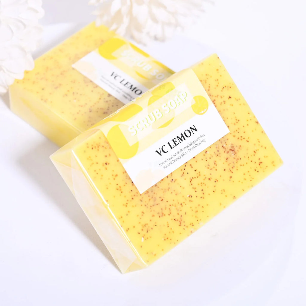 Lemon Exfoliating Handmade Soap – Frosted Particles 100g