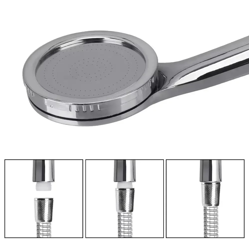 High Pressure Shower Head Handheld Ultra-thin Water Saving Spray Nozzle Wear-resistant Durable Pressurized Shower Head Home Oasis Select