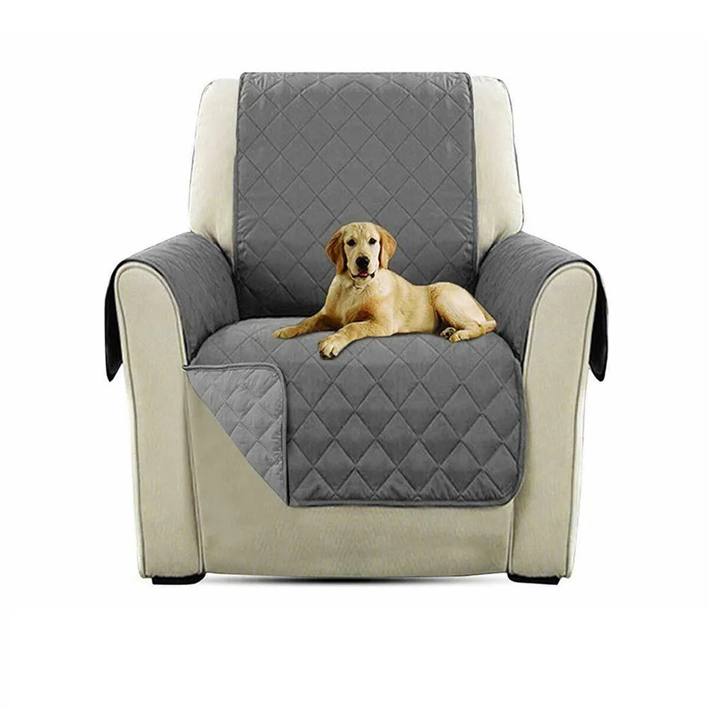 Reversible Quilted Sofa Cover 1/2/3 Seater | Non-Slip Slipcover Sofa Slipcover Oasis Select Gray 1-Seater Sofa