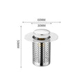 Stainless Steel Floor Drain Filter Pop-Up Bounce Core Basin Stopper Washbasin Plug Anti Odor Hair Catcher Shower Sink Strainer Oasis Select Copper core Short