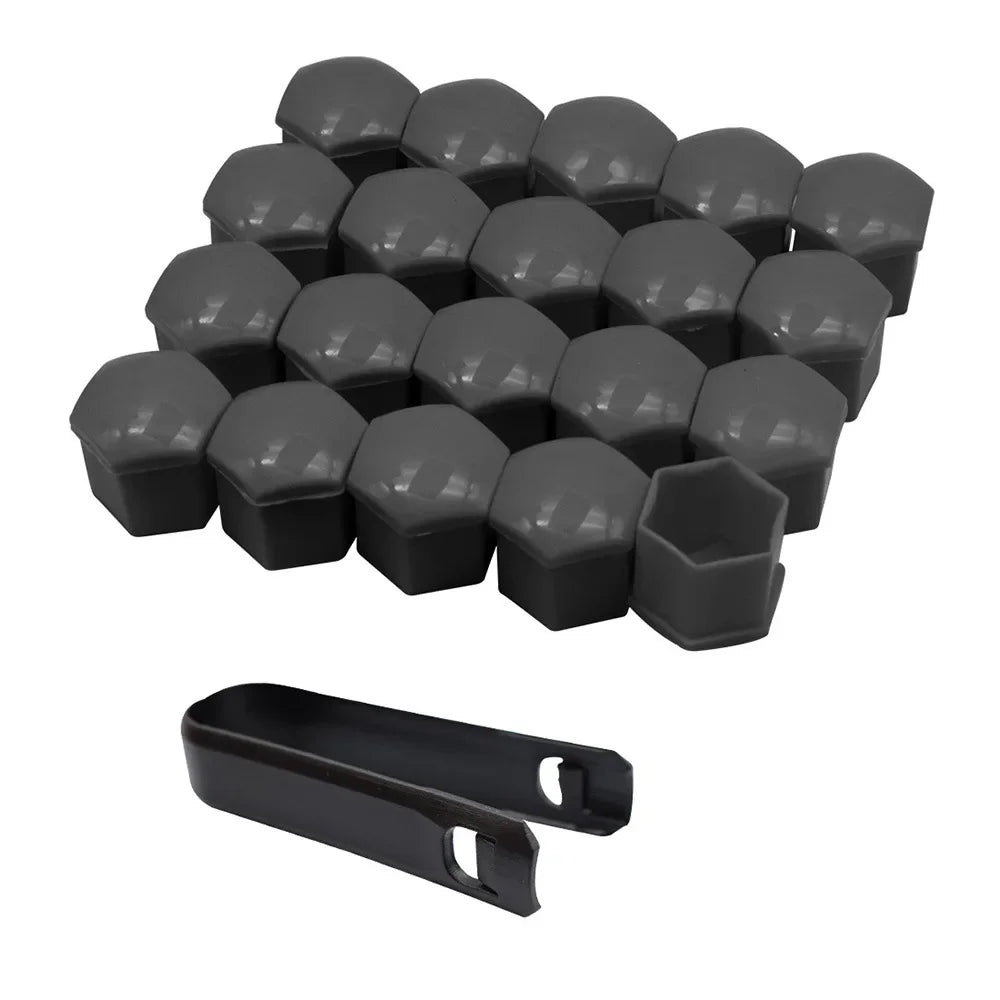 20Pcs 17/19/21mm Car Wheel Nut Caps Anti-Rust Auto Hub Screw Cover Wheel Nut Rim Cover Protection Covers Caps Tyre Nut Bolt Oasis Select GRAY 21mm 20Pcs