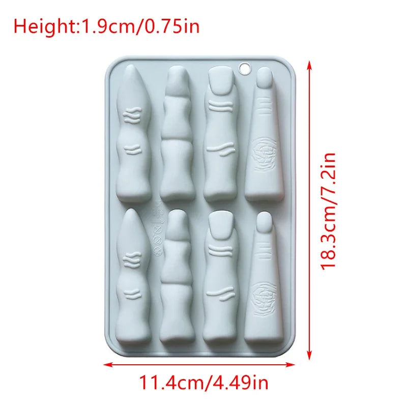 Halloween Silicone Mold – Finger, Heart & Brain for Candy & Choc