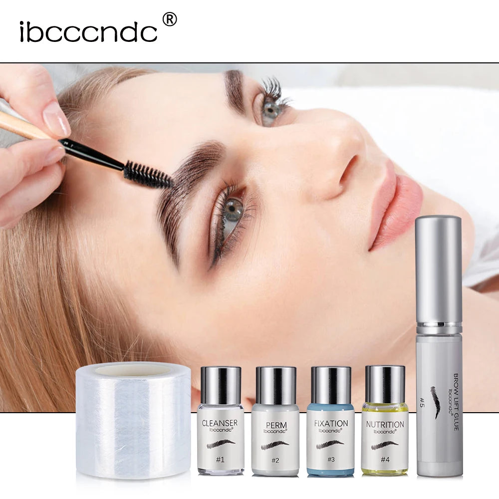 Dropshipping Semi Permanent Brow Lamination Kit Eyebrow Lifting Perming Lotion Brow Lift Perm Set With Brush Tools Beauty Salon Oasis Select