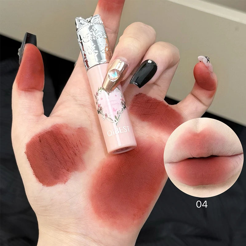QIBEST Velvet Matte Liquid Lipstick | 4 Nude Shades | Long-Lasting