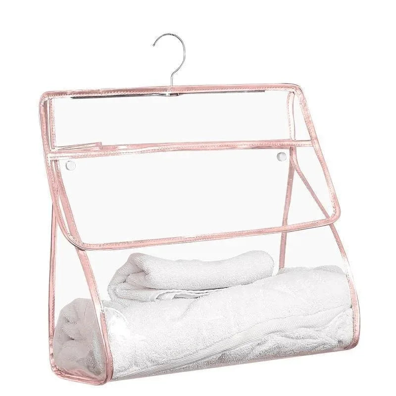 Waterproof Hanging Bathroom Storage Bag – Transparent PVC Bathroom Storage Bag Oasis Select Pink XL 1-5 Cells