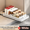 Pull out Pots and Pans Organizer Sliding Pot Lid Holder Kitchen Spice Rack Tableware Organizer Multifunctional Dish Drying Racks Oasis Select White Storage rack