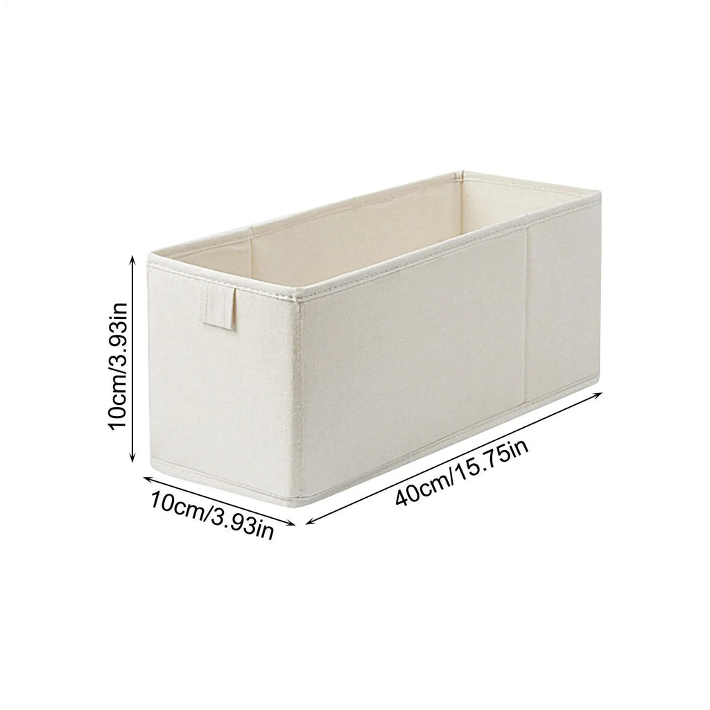 Long Storage Container Bin Space-Saving Foldable Fabric Storage Bins Durable and Stable Sock Underwear Organizer for Drawer Oasis Select