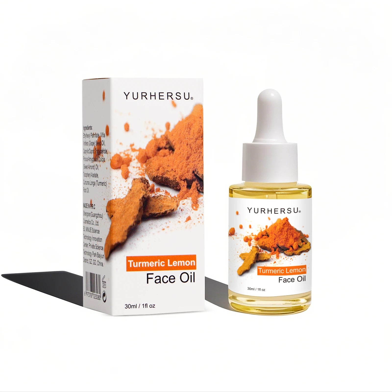 YURHERSU Turmeric Lemon Revitalizing Face Oil 30ml Brightening Face Oil Oasis Select