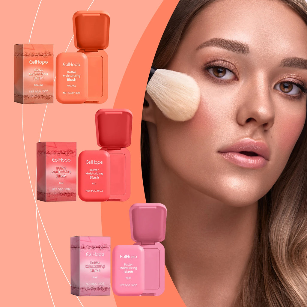 Butter Moisturizing Blush Long Lasting Natural Cream Blendable Cheek Color Professional Makeup Powder Pink Cream Face for Daily Oasis Select