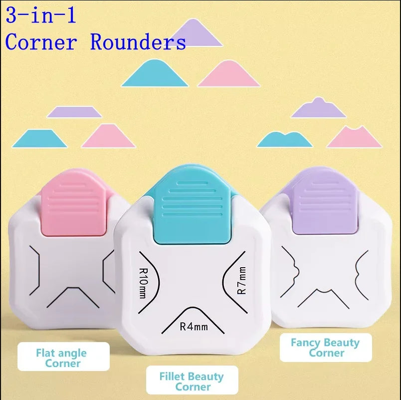 3 Way Corner Rounder Punch, 4mm, 7mm, 10mm 3 in 1 Corner Cutter for Card Making, Laminate, Cardstock, Scrapbooking Oasis Select