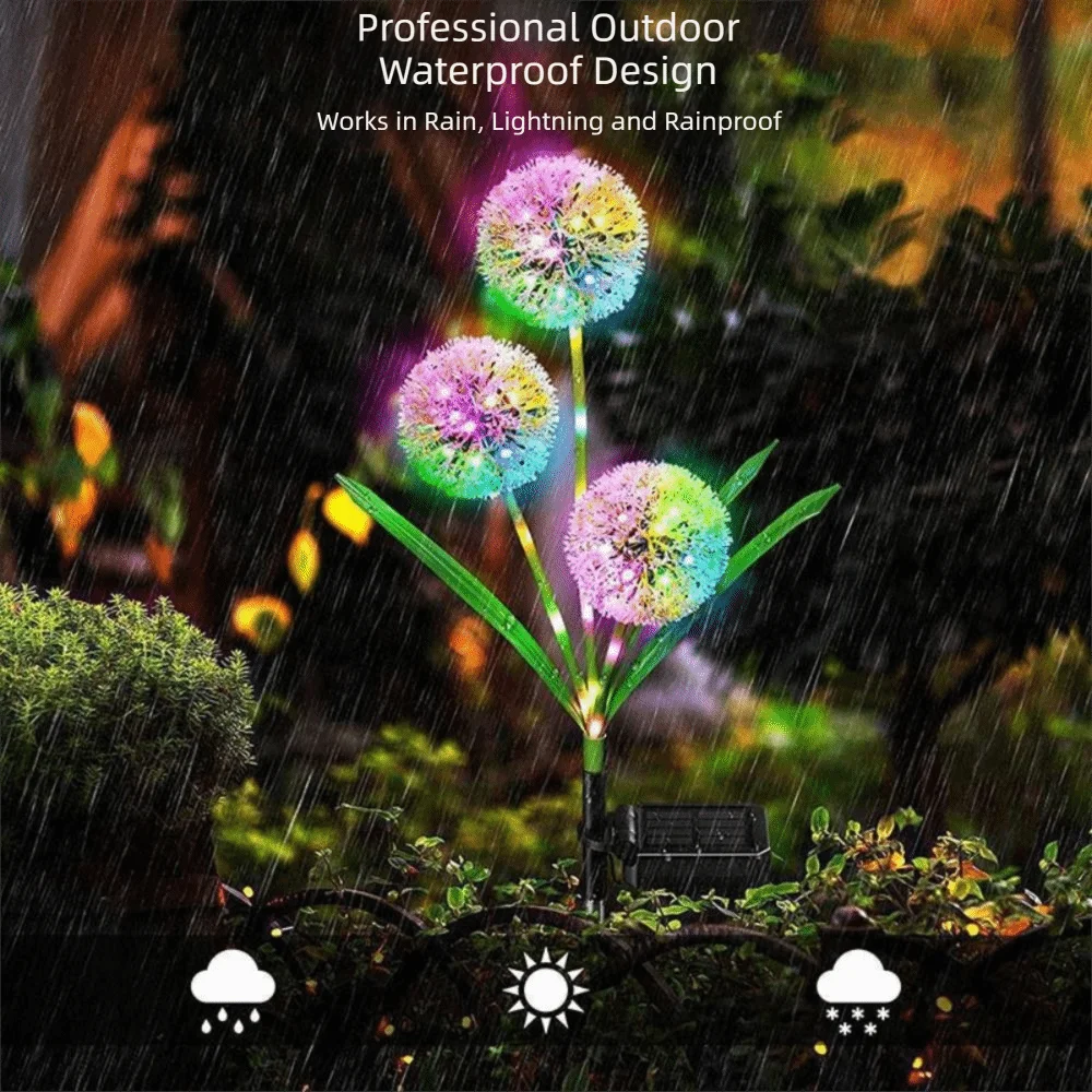 Solar Onion Ball Garden Stake Light – Waterproof LED Lamp