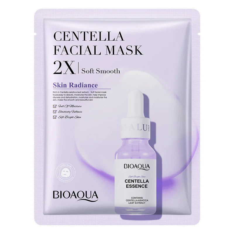 BIOAQUA Centella Collagen Sheet Mask 20Pcs Hyaluronic Acid Hydrating Moisturizing Brightening Daily Skin Care for Dry Skin Women Oasis Select