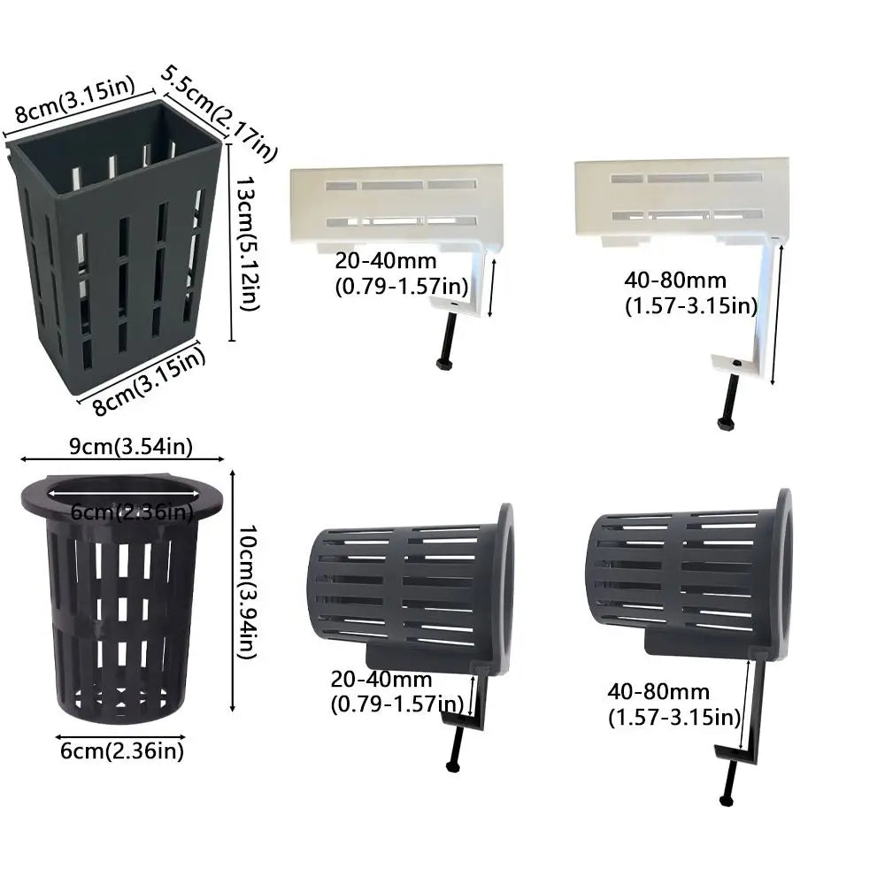 Wall-Mounted Aquarium Plant Basket | Aquatic Tank Planter 3-Pack