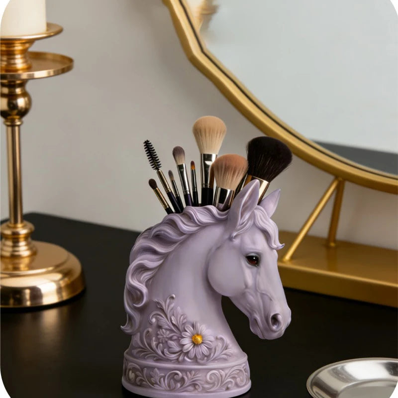 Horse Aromatherapy Candle Cup Silicone Mold DIY Handmade Concrete Gypsum Storage Box Plant Flowerpot Mold Oasis Select