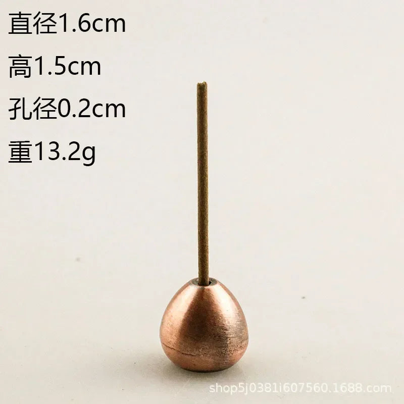 Mini Ash Catcher Gourd Snail Lotus Holder Creative Incense Holder Made of Brass Household Japanese Buddhism Gadgets Ornaments Oasis Select C
