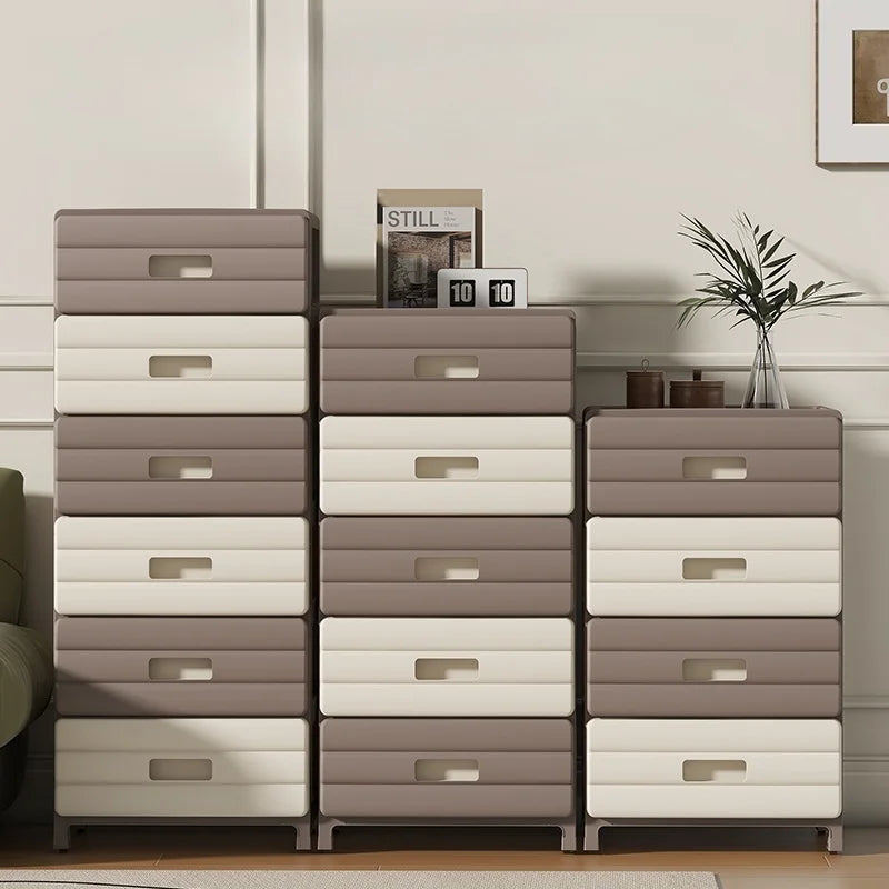 13.78 Inch Wide Drawer Storage Cabinet,3-6 Tier Rolling Mobile Organizer with Wheels,Gray/Brown Options for Living Room/Bedroom Oasis Select