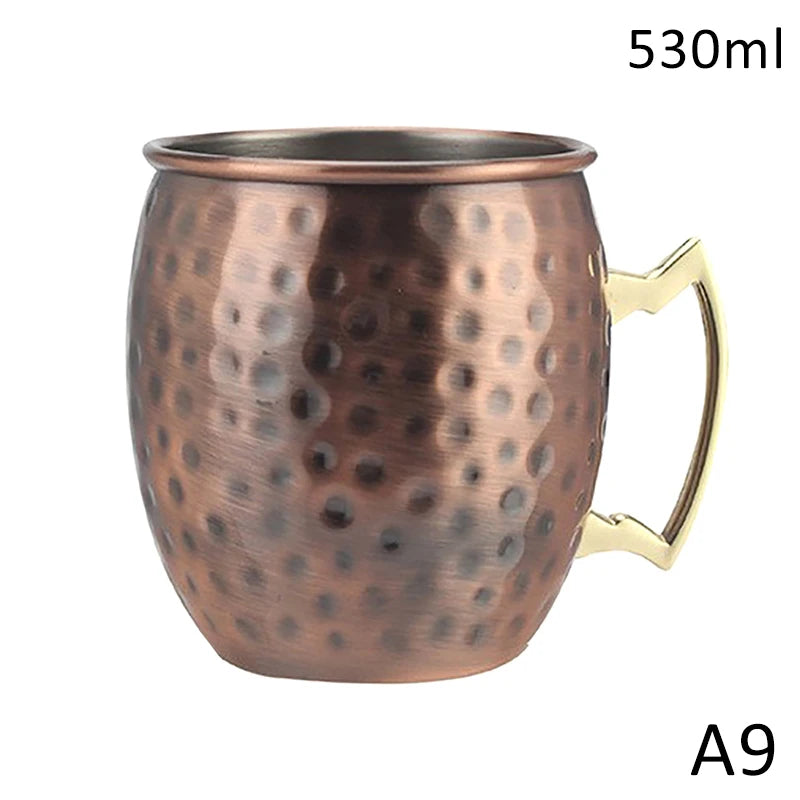 Hammered Stainless Steel Moscow Mule Mug 530ml | Bar Drinkware